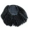 120g Afro Crépus Bouclés Queue De Cheval De Cheveux Humains Pour Les Femmes Noires Brésiliens Vierge Cheveux Courts Cordon De Serrage Queue De Cheval Extensions De Cheveux 10-16 pouces