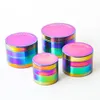 Rainbow di alta qualità Dazzle 4 parti Accessorio per fumogruppo Herb Fumo Grinde di zinco 40mm 50mm 55mm 63mm R per fumare DHLFEDEX F4816329