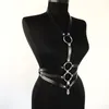 2018 New Witchy Harajuku Gótico Escravidão Vestido Arnês Corpo De Couro Sexy Corpo Bondage Mulheres Ligas Sexy Gothic Harness Cintos