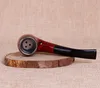 Mini marteau d'impression en résine rouge, pipe, coffret cadeau à l'ancienne, ensemble de fumage incurvé.