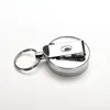 Metal Card Badge Holder Steel Recoil Ring Belt Clip Pull Key Security Chain Reel ID Lanyard Name Tag Badge Holder Key Rings8311733