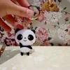 Kvinnor väska hängsmycke auto nyckel ring panda nyckelring bil nyckel kedja mode keyfob coola smycken söt kreativ gåva