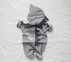 Baby Boy Girl 3D Dinosaur Costume Solid Pink Gray Rompers Baby Clothes Warm Spring Autumn Cotton Jumpsuits Playsuit Clothes6125325