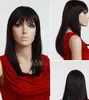 Perruque de Cheveux Synthétiques Longue Droite Brun Foncé pour Femme