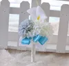 永遠の天使の結婚式の装飾、ブローチ、ブルーの手首の花