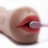 Sexprodukter MAN Masturbateur Oral Artificial Vagina Real Pussy Toy For Men Male Masturbator With USB Heater Sex Toys For Men Y1814010117