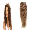 Luz Marrom Micro Loop Remy Extensões de Cabelo 100g / Pcs Micro Loop 1G Curly Micro Bead Extensões