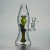 Lava Lamp Bong Bong a percolatore unici con impianti di perforazione a olio da 14 mm con tubi dell'acqua della ciotola Green Dab Rig XL-LX3