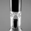 Classic Glass Bong 17" Percolator Spring Water Pipes Black Oil Rig Glass Bong viene fornito con downstem e braciere
