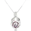 925 Sterling Silver Pick A Pearl Cage Warp Twist Cage Locket Pendant Halsband Boutique Lady Gift