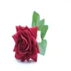 Roses en velours de haute qualité, fausses fleurs en soie, Bouquet artificiel pour décoration de mariage à domicile