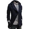 Großhandel - Mode Herren Zweireiher Design Windjacke Frühling und Herbst Flut Slim Hooded Windjacke Mantel