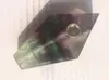 Quarzo naturale bella fluorite colorata Pipa da fumo in cristallo filtro pentagonale pietra di quarzo pipa per tabacco guarigione punto romboidale con filtro