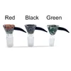 Nieuwe 14mm 18mm Pruik Wag Glass Bowls met Handvat Mannelijk Gekleurde Roken Bong Bowls Stuk voor Tabak Glas Water Pijpen DAB RIGS