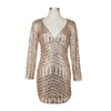 2018Autumn damesmode Sequin Jurk Bodycon Sexy Party Jurk Shining Luxe Nieuwjaar Cocktail Jurk Grootte S M L XL 2XL