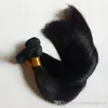 Outlet Capelli umani vergini brasiliani di visone diritto serico non trattato Capelli remy indiani malesi peruviani sexy Colore naturale e Blac2555574