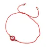 Free shipping 20pcs/lot Lucky String Blue red Evil Eye Lucky Red Cord Adjustable Bracelet DIY