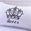 2 pezzi Royal Crown casa Pillow Case Regina e King Designer Pillow Covers Decorativi Cuscino Coppia Shams per regalo