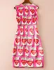 패션 프린트 여성 시즈 드레스 라운드 넥 민소매 드레스 07K823