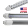 Amerikaanse voorraad gratis verzending 12 stks partij led t12 vervangende koeler deur 96 '' 8ft tube 45W 5000LM T8 LED 8 voet daglichtslampen 6000K-6500K