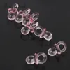 Magideal 50pcs / lot söt mini nappar charms flicka pojke baby shower fest favory nappy tårta dekor rosa