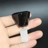 Bols en verre en forme de diamant noir pour bol polygone Bong Joint diamant mâle 14,4 mm et 18,8 mm pour conduites d'eau plates-formes pétrolières
