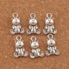 200pcs/lot Sitting Bear Spacer Charm Beads Antique Silver Pendants Alloy Handmade Jewelry DIY L070 10x15.7mm