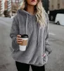 6 kleuren effen kleur sherpa trui dikke hoodies streetwear dames casual rits kraag sherpa hoodies trui sweatshirts CCA10391 6 stuks