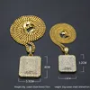 Nieuwe heren hiphop sieraden goud / zilver kleur strass hond tag hanger ketting met Cubaanse ketting mode-sieraden verklaring kettingen