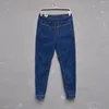 Mens jeans cordão slim lápis calças homens streetwear comprimento total calças jeans jeans masculino moda calças frete grátis