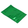 ドライフードマイラー自己シールジッパーパッキングポーチのための14×20cmの緑の箔の再使用可能なアルミホイルの食糧貯蔵包装袋
