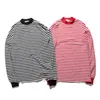 Oversized Men T-Shirt Crew Neck Striped Casual Longlines Sleeve T-Shirts Long Plain Tee Shirt Street Wear