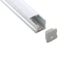 100 x 2m sets / lot u vorm led strip profiel aluminium 15 mm tall aluminium profiel LED-extrusies voor plafond gemonteerde lampen