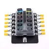 Car 12 Way Circuit Standard Ato Blade ATC ATO LED Fuse Box Block Holder DC 32V246g