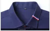 Mens Dress Shirts 5XL Business Casual Long Sleeve Office Slim Fit Formal Camisa White Blue Pink Fashion