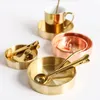News Nordic chic style metal copper pure copper round brass oval storage/tea tray gold Ins popular product decoration orname