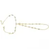 Свадебная обручальная станция заявление станции CZ Diamond Hand Bracelet Silver Gold Bracelet с кольцом элегантность женщин ювелирные изделия9612715