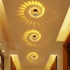 WOXIU 3W LED Wandleuchte Deckenleuchten aus Aluminium Badezimmerlampe Moderne Stahler-Effekt Badezimmer Wohnzimmer Wandleuchte