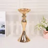 Titular de vela de casamento 32/38 / 50cm prata / ouro romântico em pé casamento castiçal flor de casamento stands prata candelabros