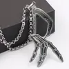 free ship Jewelry bling Brand New Stainless Steel ICP Crazy clown Claw pendant necklace Punk Jewelry for Mens rolo chain 24''