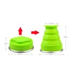 New Folding Water Cups Vogue Outdoor Travel Silicone Retractable Folding tumblerful Telescopic Collapsible Folding Water Cup 200mL mugs