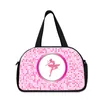 Rosa das Mulheres Bolsas de Viagem On-line Meninas Journey Sacos Padrão Ballet Design Esporte Ginásio Bag para Adultos Grande Sacos de Bagagem de Viagem Duffle Bag