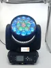 6 stycken med flygcase zon ring kontrollerbar scen ljus mixer LED tvätt aura rörlig strålkastare 19x15W 4 i 1 LED Wash Zoom