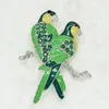 Comercio al por mayor Crystal Rhinestone esmalte loro moda traje Broche Pin regalo de la joyería C934
