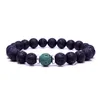 5 cores 8mm Natural Preto Lava Stone Beads Pulseira DIY Difusor de Óleo Essencial Pulseira para as mulheres