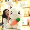 cute rabbit plush toy pillow doll giant cartoon carrot bunny toys sleeping pillow for girl birthday gift decoration 85cm 120cm DY52338041