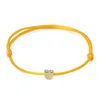 20pcslot Gold Belle bracelets coeur corde Bracelet rouge chanceux pour femmes Bracelet fait à la main ajusté à la corde rouge diy2767475
