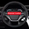 QCBXYYXH Car Styling For Hyundai IX25 IX35 IX45 Elantra 2016-2018 Steering Wheel Covers Leather steering-wheel Cover Interior accessory