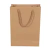 Wholesale- 19x13x6cm papel kraft 10 pçs / lote saco de presente de casamento com punho festa de aniversário presente natal ano novo comercial sacos