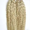 Kinky Curly 200G 100 Real Human 7a Uチップヘアエクステンション100PCSケラチンスティックヘアエクステンションカーリーフュージョンヘアエクステンション4112103